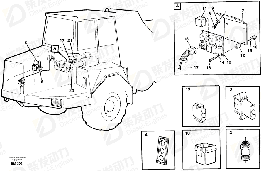 VOLVO Cable harness 11061987 Drawing
