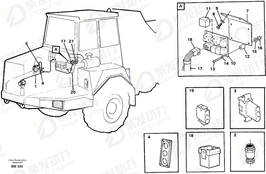 VOLVO Cable harness 11061987 Drawing VOLVO Cable harness 11061987 Drawing