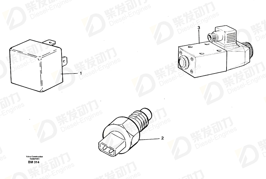 VOLVO Valve 11991233 Drawing