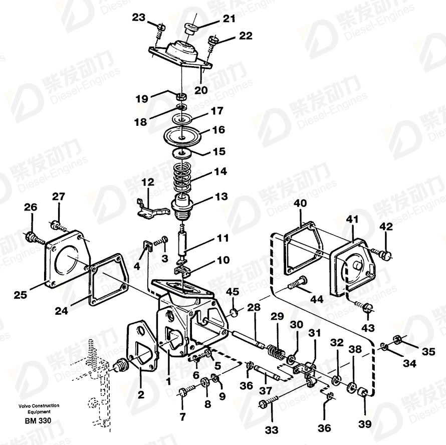 VOLVO Hand lever 241782 Drawing VOLVO Hand lever 241782 Drawing