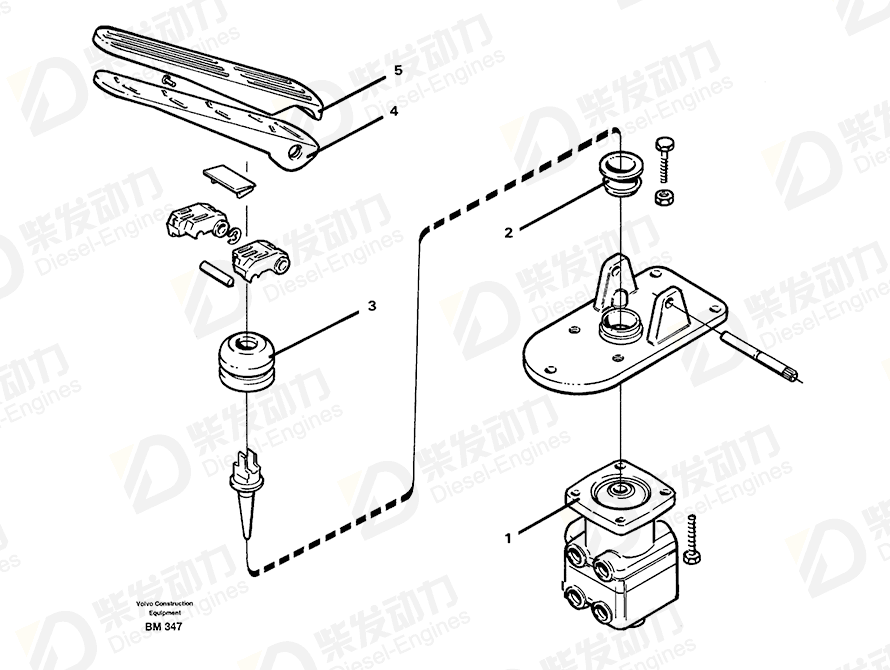 VOLVO Footbrake valve 11063713 Drawing