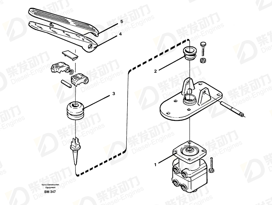 VOLVO Footbrake valve 11063713 Drawing VOLVO Footbrake valve 11063713 Drawing