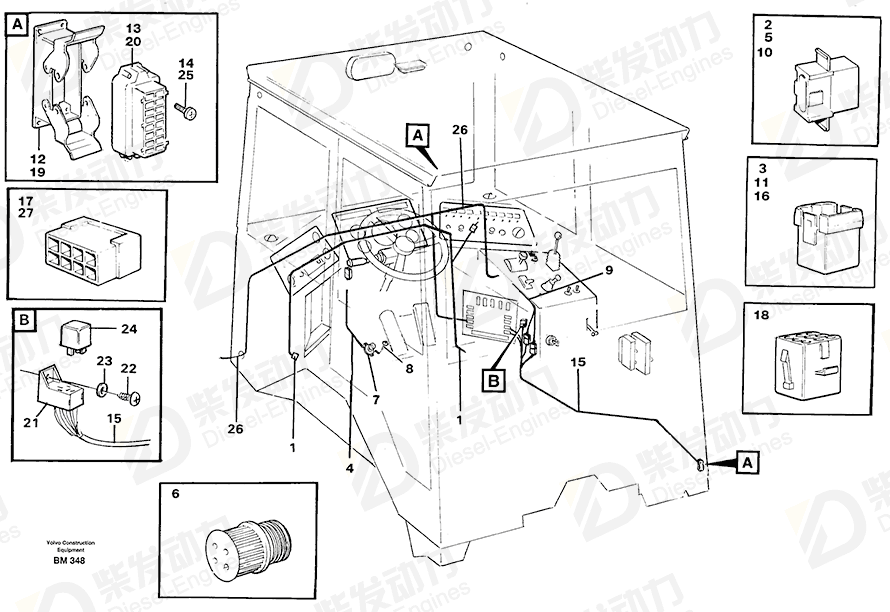 VOLVO Cable harness 11063559 Drawing