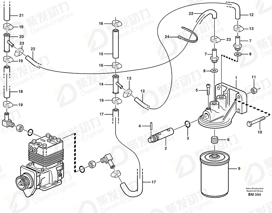 VOLVO Filter 11066256 Drawing