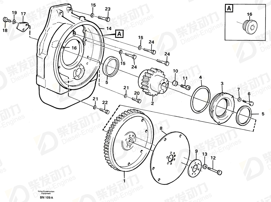 VOLVO Gear 11030915 Drawing