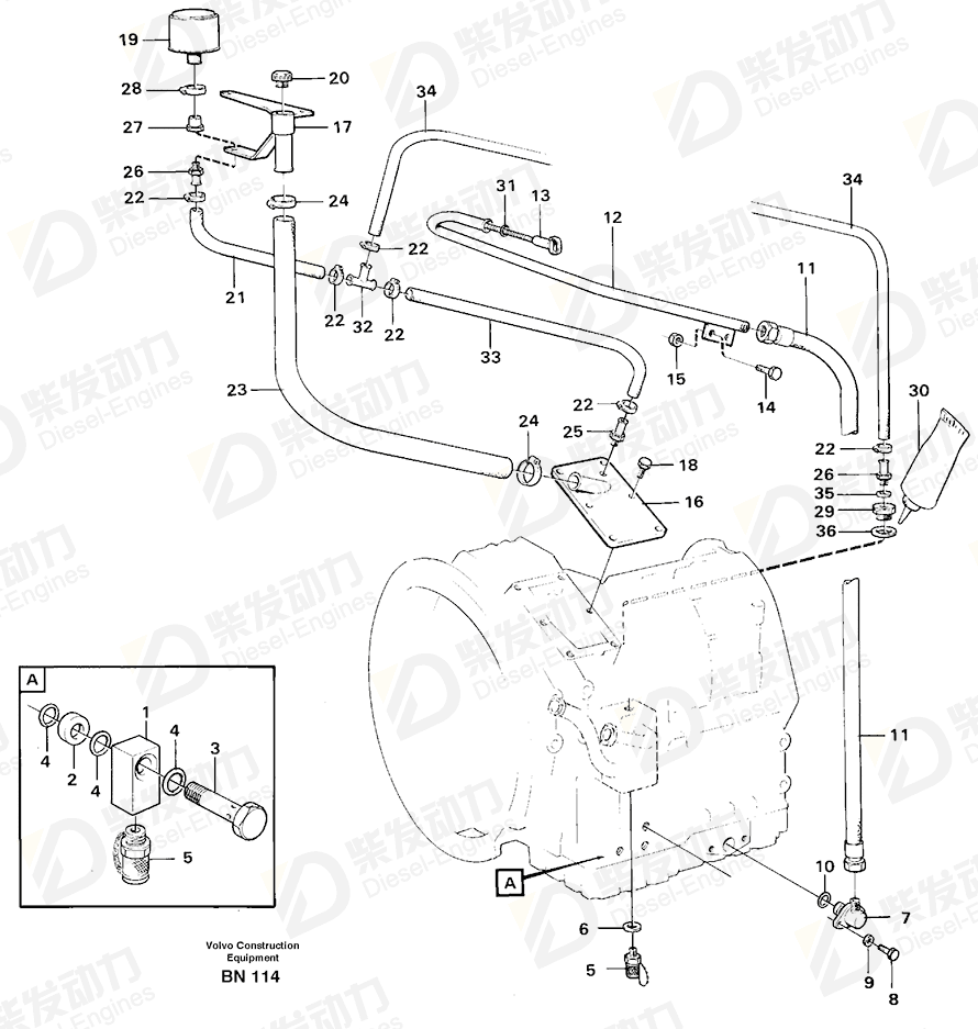 VOLVO Pipe 4965566 Drawing