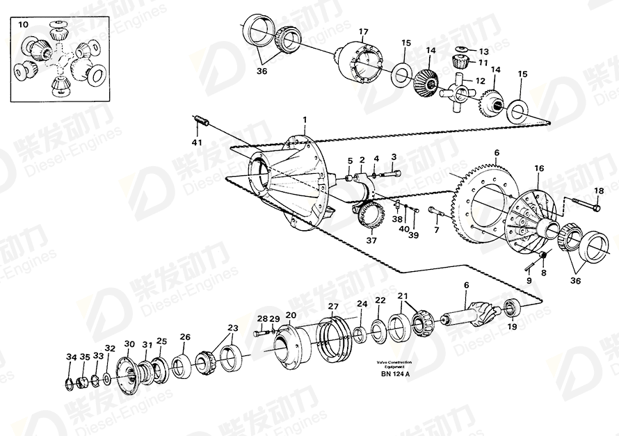 VOLVO Differential housing 11000209 Drawing