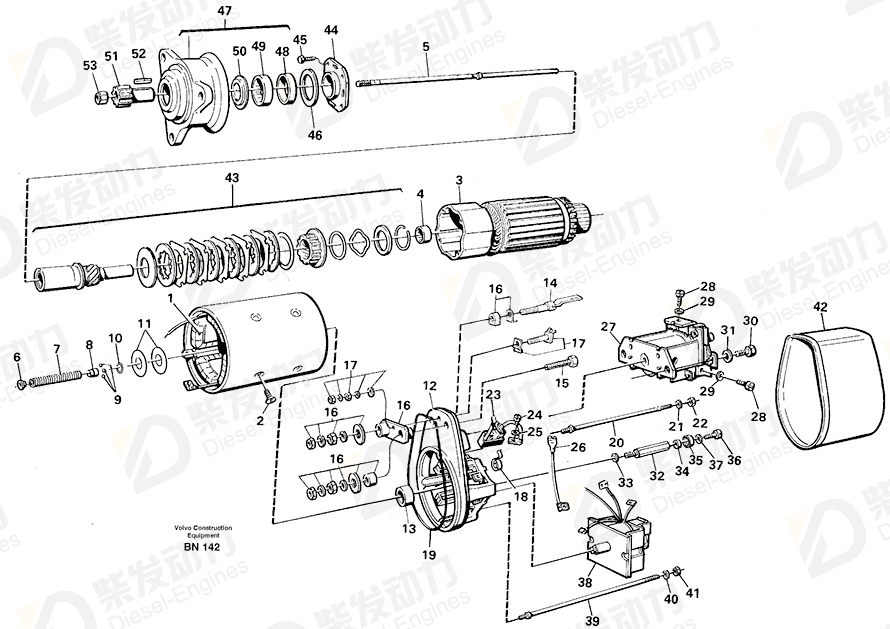 VOLVO Starter motor 4772059 Drawing