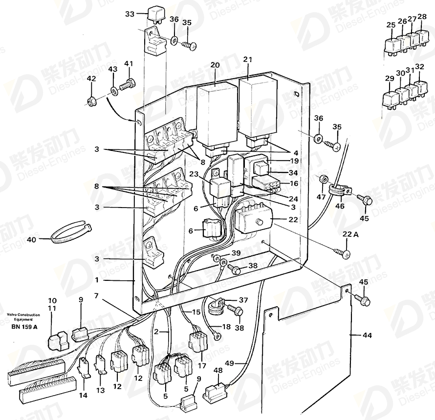 VOLVO Wire harness 11061925 Drawing