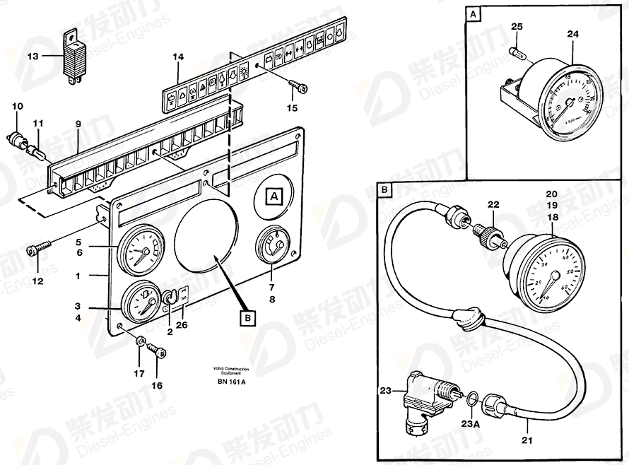 VOLVO Cable harness 11063395 Drawing