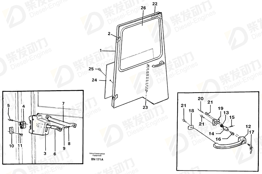 VOLVO Door 11058819 Drawing