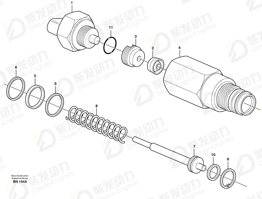 VOLVO Piston rod seal 11061981 Drawing VOLVO Piston rod seal 11061981 Drawing