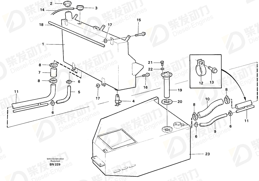 VOLVO Fuel tank 11052485 Drawing