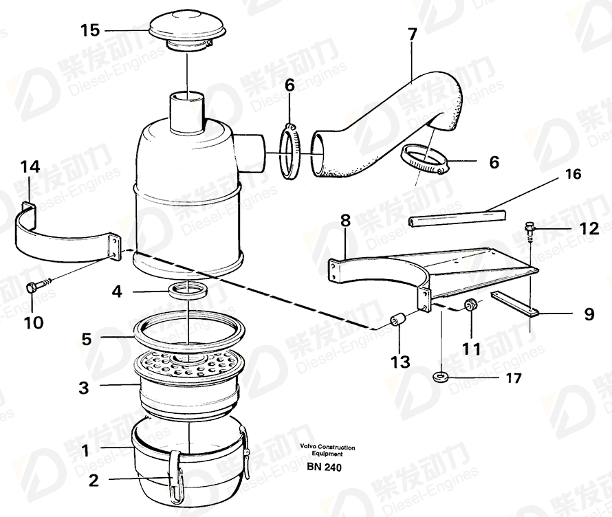 VOLVO Attaching rail 4941240 Drawing VOLVO Attaching rail 4941240 Drawing