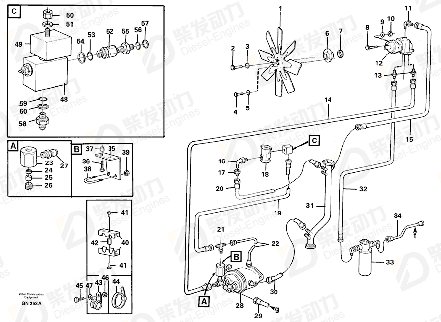 VOLVO Solenoid valve 11118063 Drawing