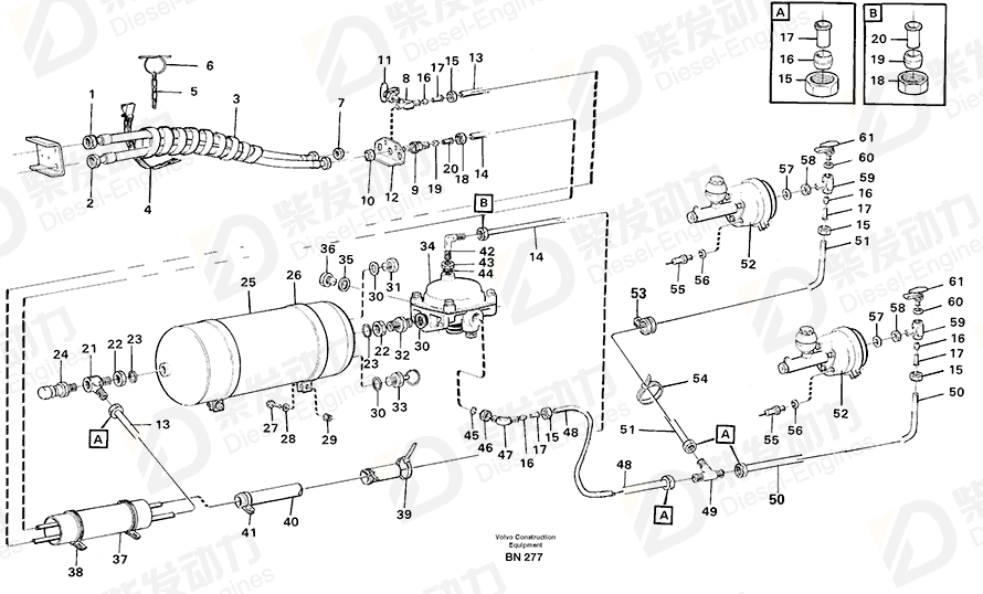 VOLVO Hose assembly 13977922 Drawing