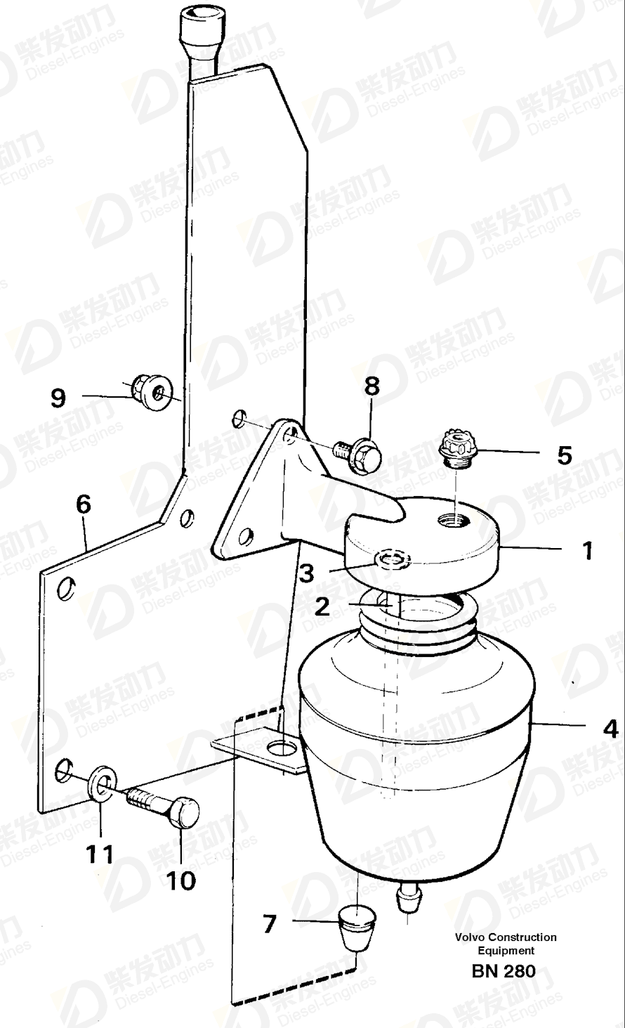 VOLVO Rubber bushing 4940786 Drawing VOLVO Rubber bushing 4940786 Drawing