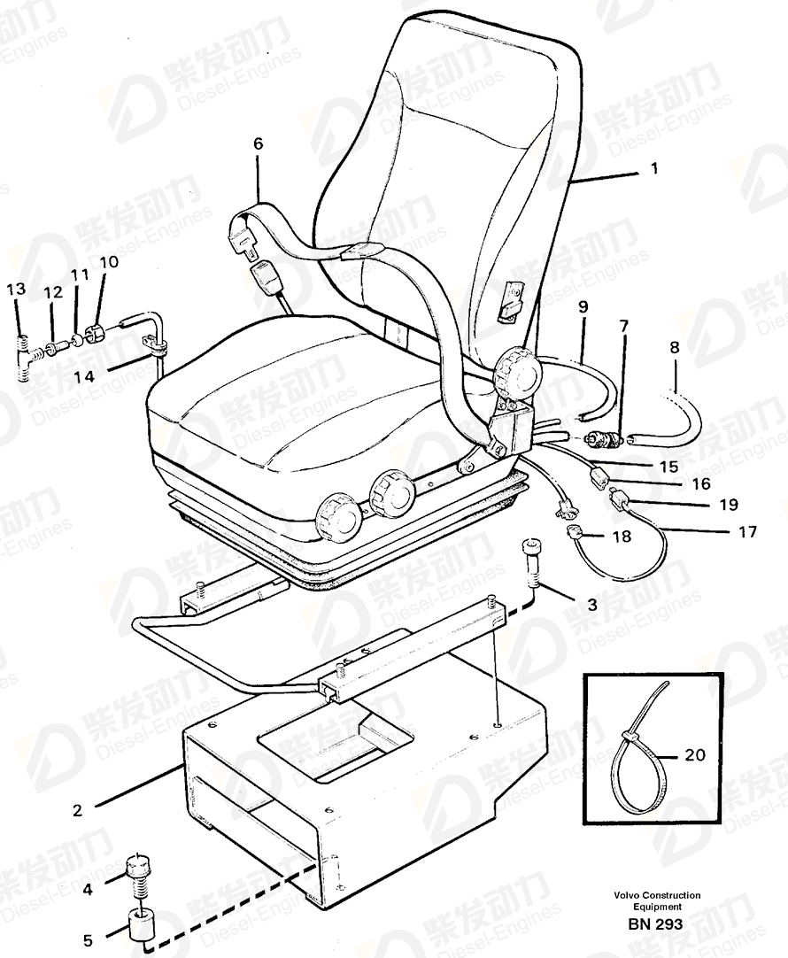 VOLVO Cable harness 4864077 Drawing