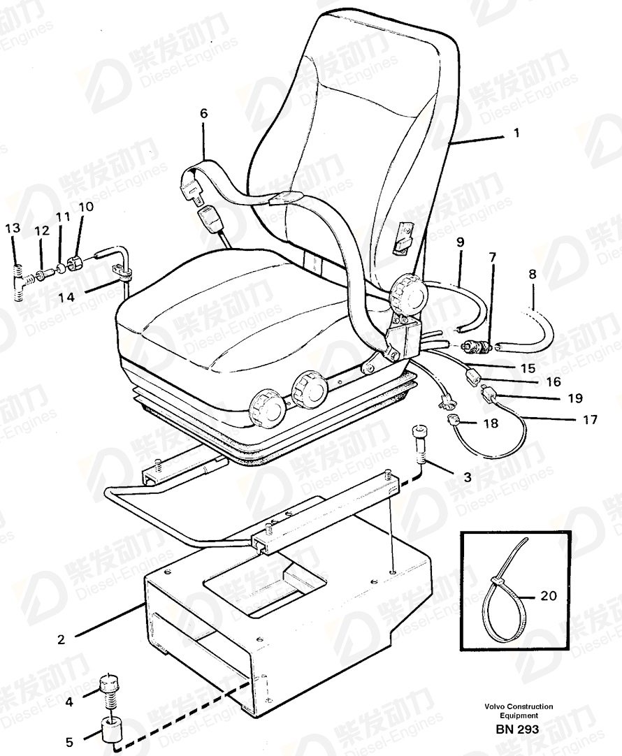 VOLVO Cable harness 11061773 Drawing VOLVO Cable harness 11061773 Drawing