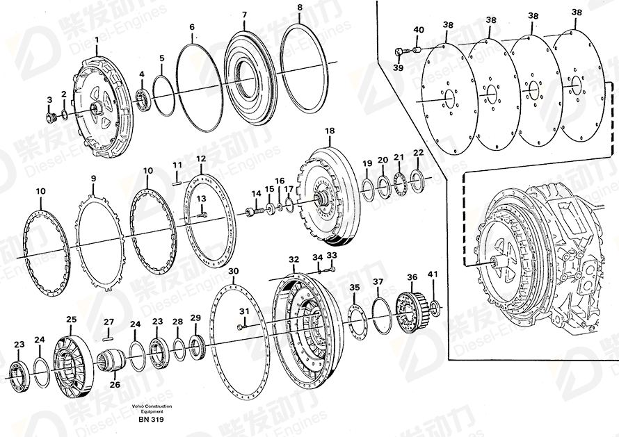 VOLVO Stator 11706637 Drawing