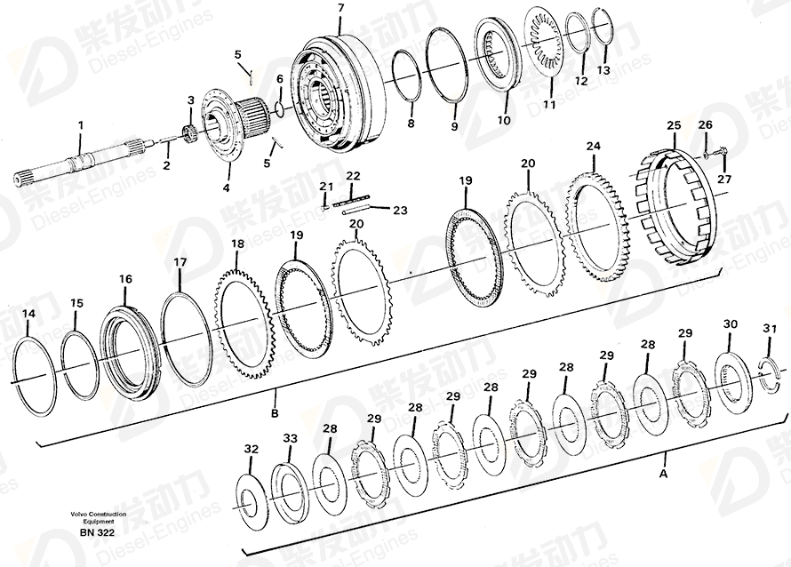 VOLVO Sealing ring 11991079 Drawing