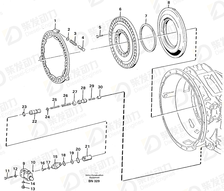 VOLVO Stop ring 11704341 Drawing