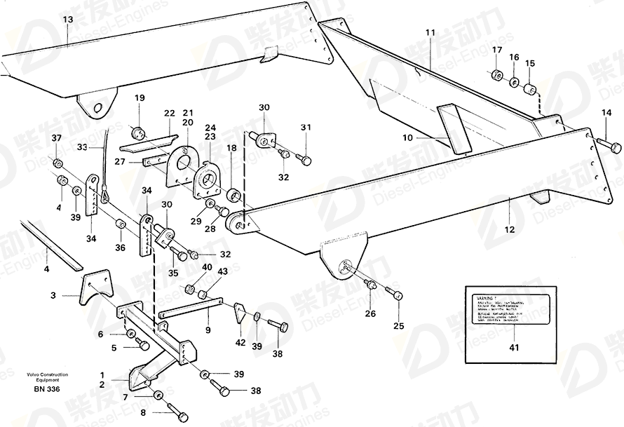 VOLVO Bracket 11078145 Drawing