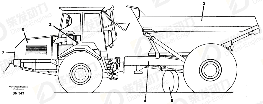 VOLVO Dumper body 11122006 Drawing