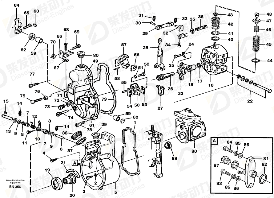 VOLVO Bearing bushing 1699613 Drawing VOLVO Bearing bushing 1699613 Drawing