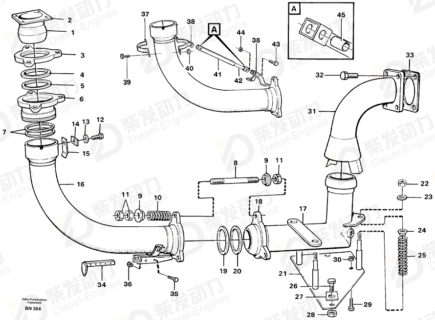VOLVO Bracket 11053965 Drawing
