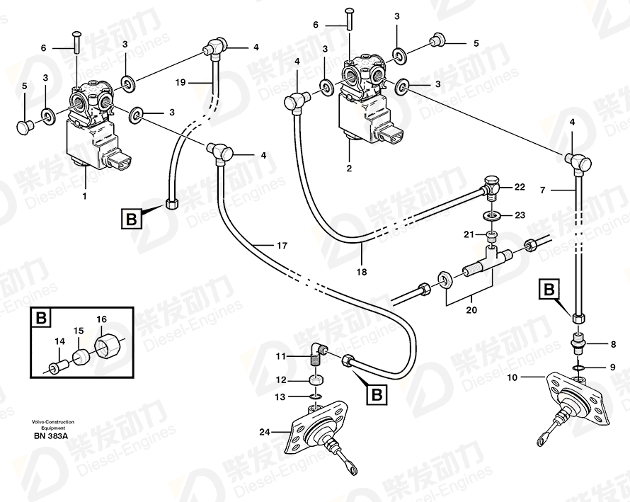 VOLVO Nipple 966458 Drawing