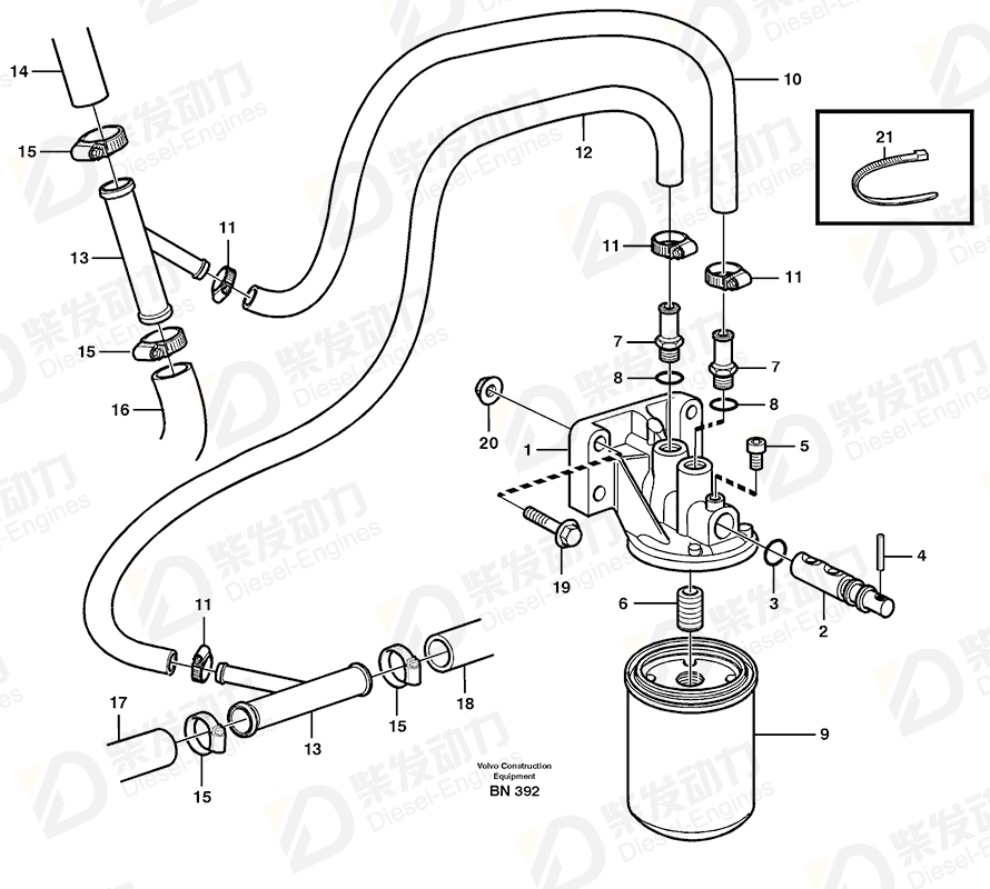 VOLVO Pipe 11063220 Drawing