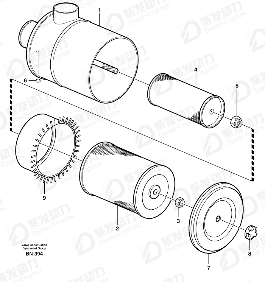 VOLVO Cover 11701800 Drawing