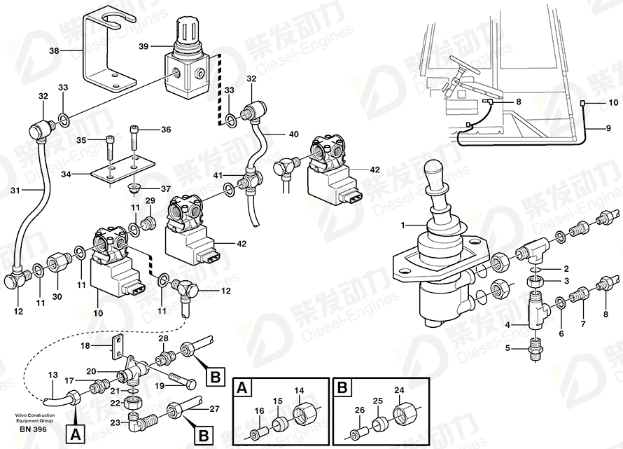 VOLVO Cable harness 11063862 Drawing