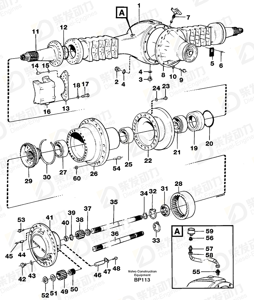 VOLVO Planetary Axle 23769 Drawing
