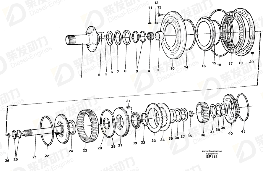 VOLVO Needle bearing 1650413 Drawing VOLVO Needle bearing 1650413 Drawing