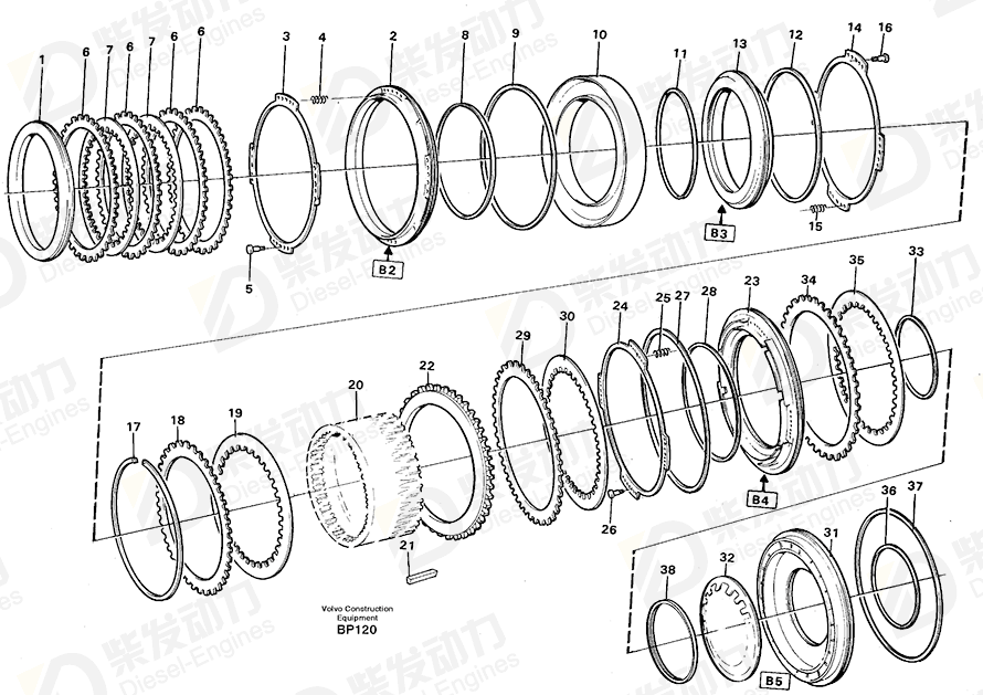 VOLVO Spring Retainer 1653412 Drawing
