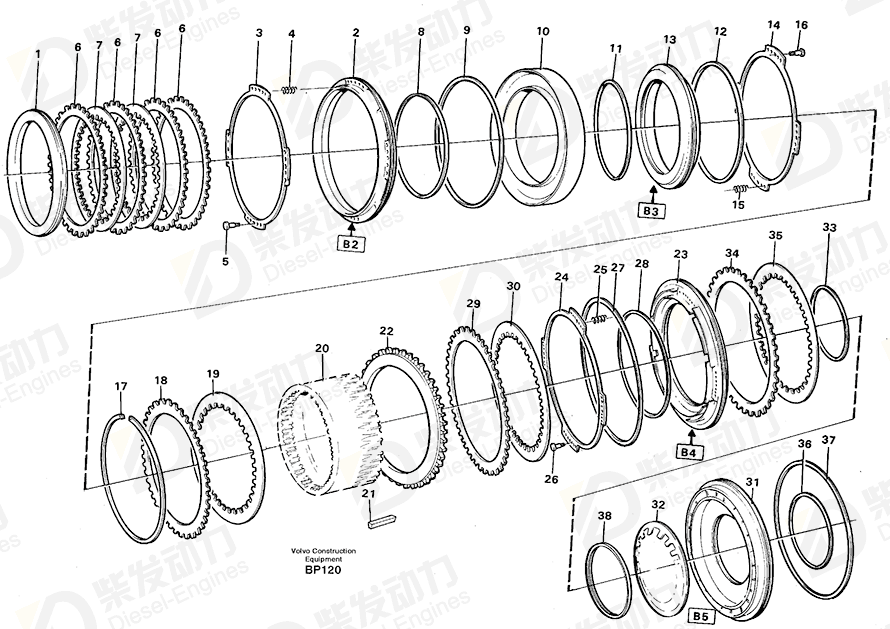 VOLVO Spring Retainer 1653412 Drawing VOLVO Spring Retainer 1653412 Drawing