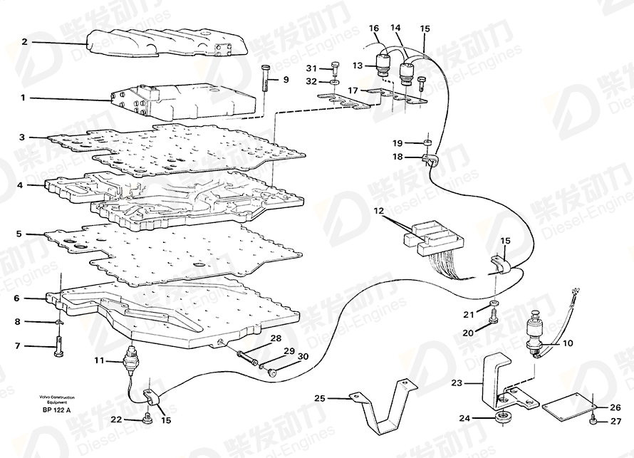 VOLVO Intermediate plate 11038234 Drawing VOLVO Intermediate plate 11038234 Drawing