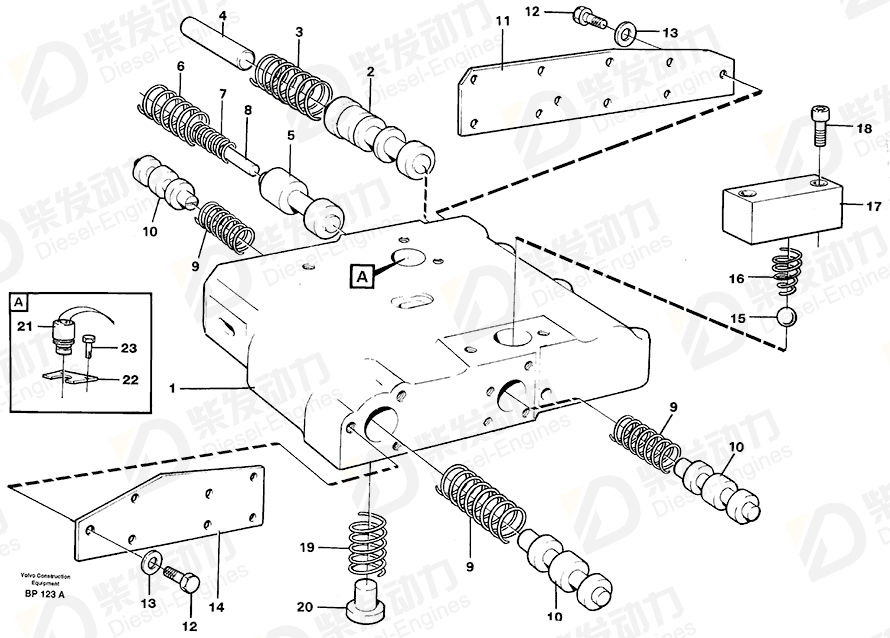 VOLVO Valve 11036722 Drawing