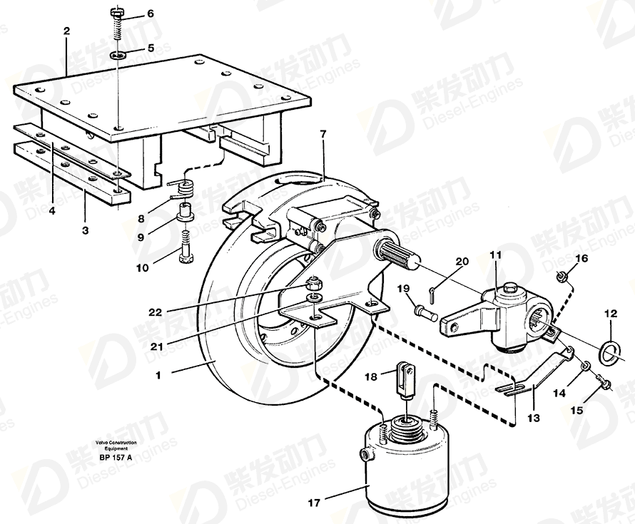 VOLVO Torsion spring 4940867 Drawing