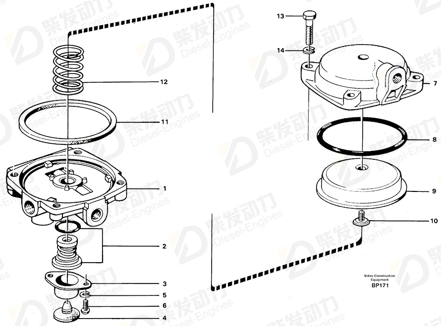 VOLVO Non-return valve 352202 Drawing VOLVO Non-return valve 352202 Drawing