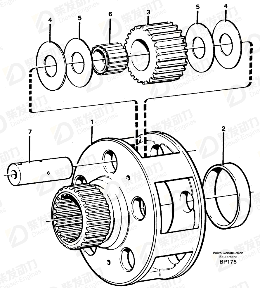VOLVO Thrust washer 1650208 Drawing VOLVO Thrust washer 1650208 Drawing