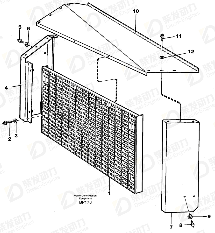 VOLVO Cover plate 11056774 Drawing VOLVO Cover plate 11056774 Drawing