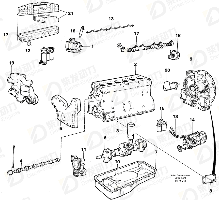 VOLVO Engine 15003781 Drawing