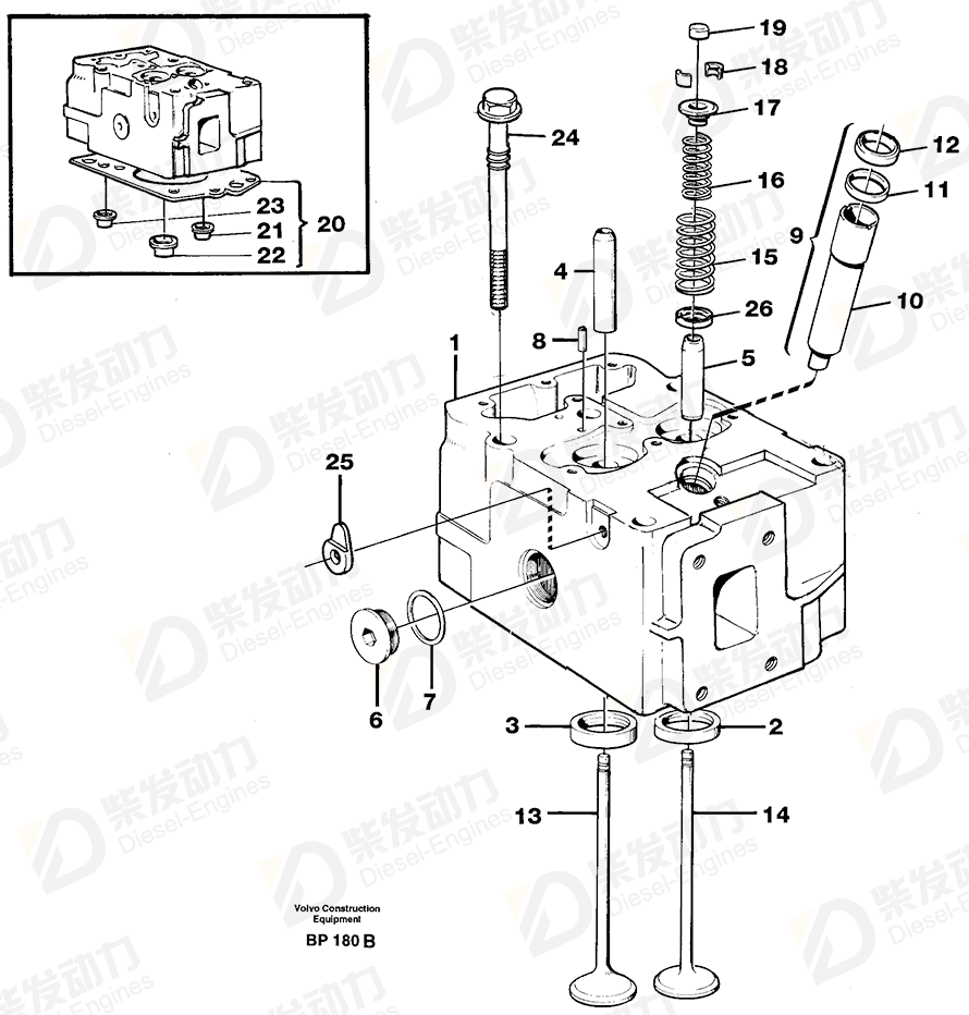 VOLVO Cylinder Head 8194448 Drawing