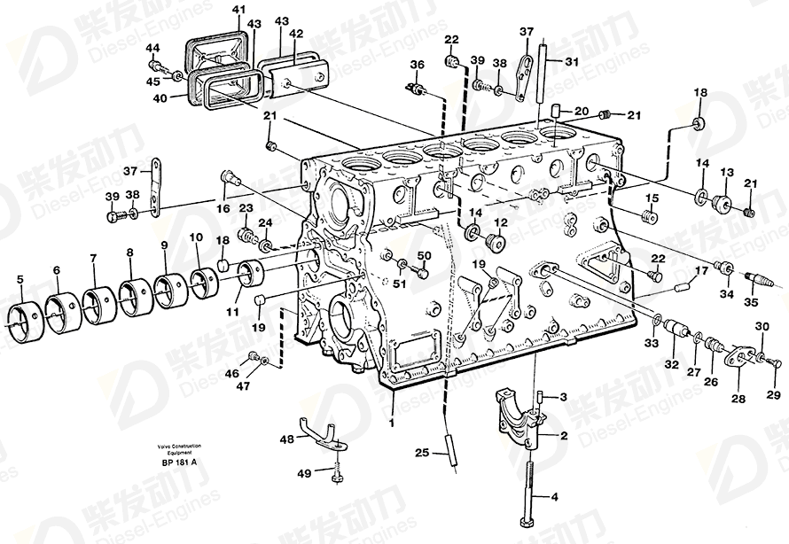 VOLVO Cylinder Block 479650 Drawing