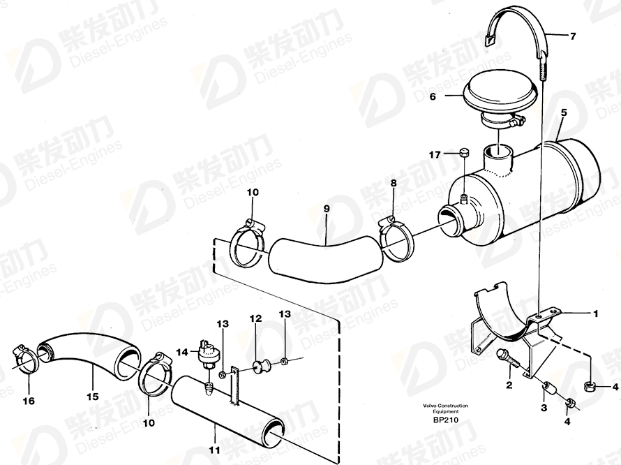 VOLVO Hose 11062895 Drawing