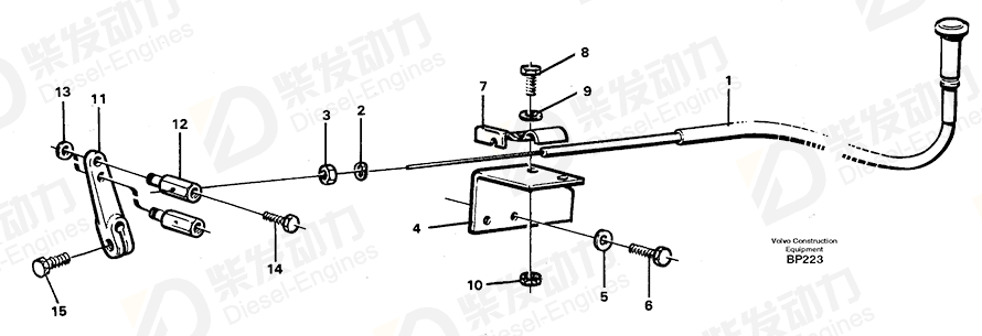 VOLVO Wire control 11057670 Drawing
