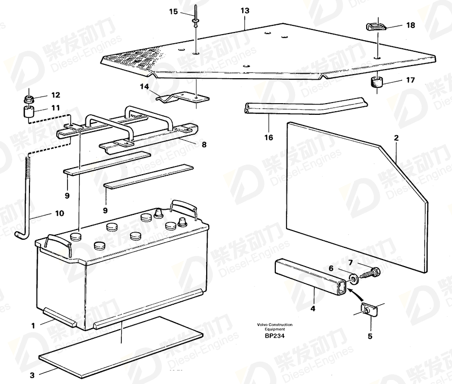 VOLVO Rubber spacer 4943655 Drawing